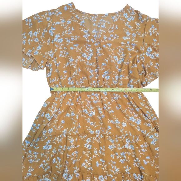 🛍️YELLOW SPRING EASTER SUMMER PRARIE DRESS - Picture 2 of 4
